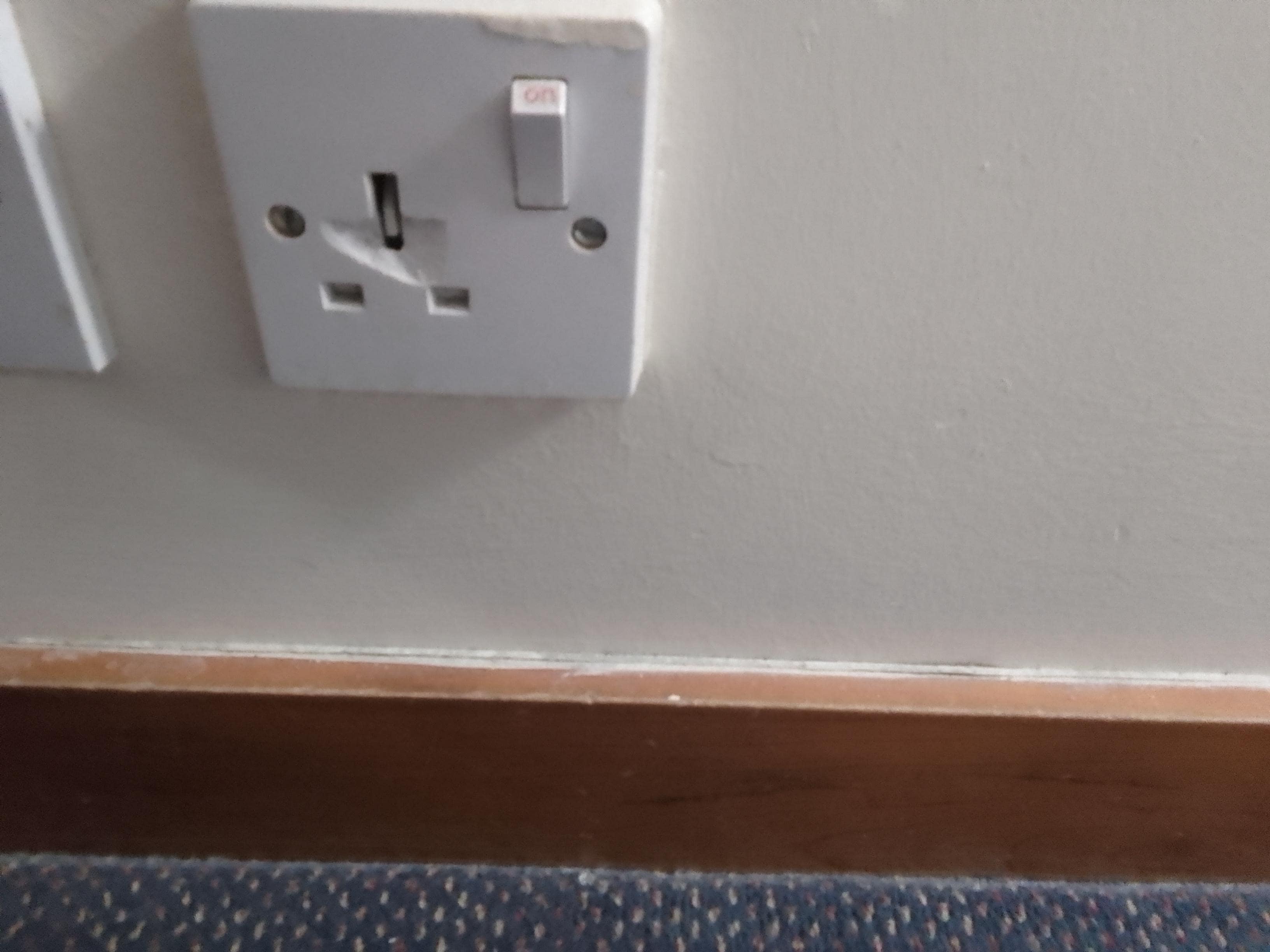 Broken plug socket 