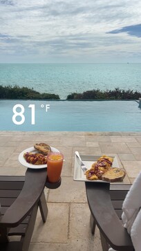 Dinner on the deck with a picture perfect view