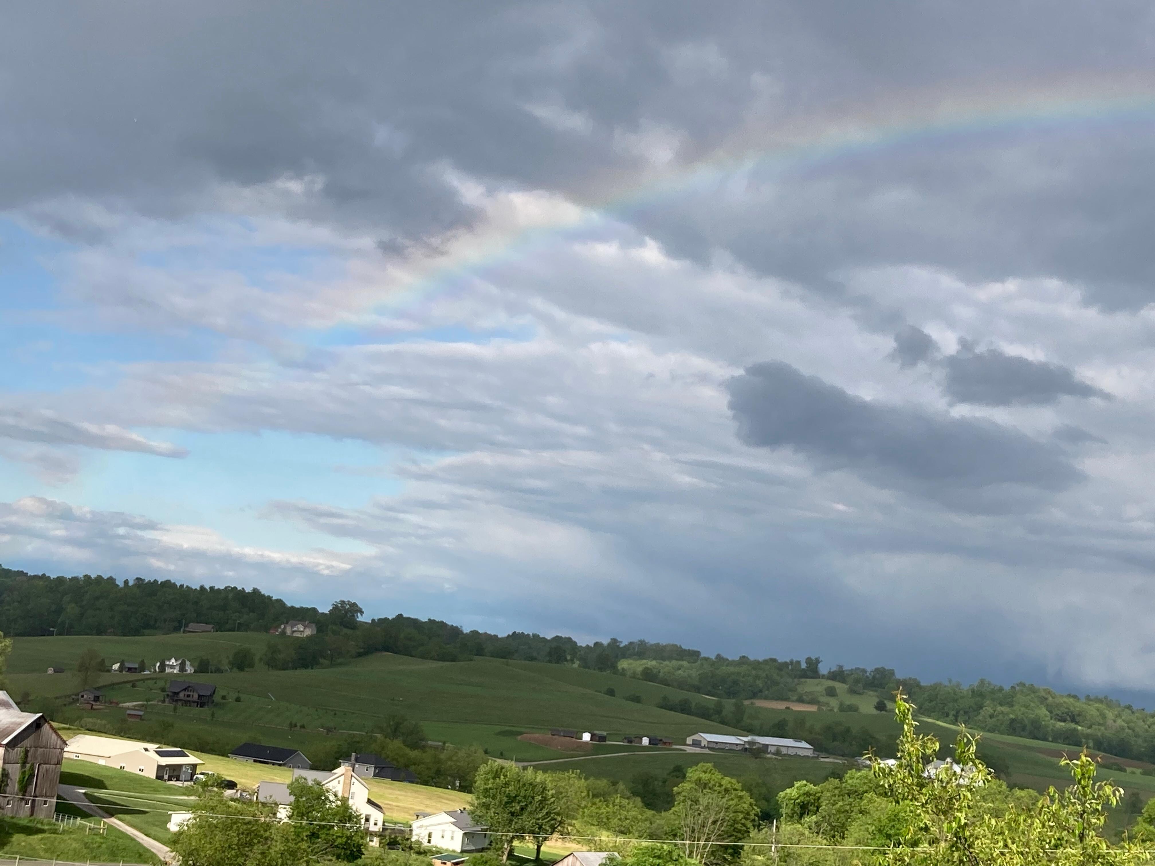 Rainbow first night there . 