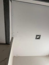 The mould that is visable on the ceiling, however the mould smell that is not visable is omnipresent in the hotel. So they can paint this over to mask it but they have a serious mould problem.