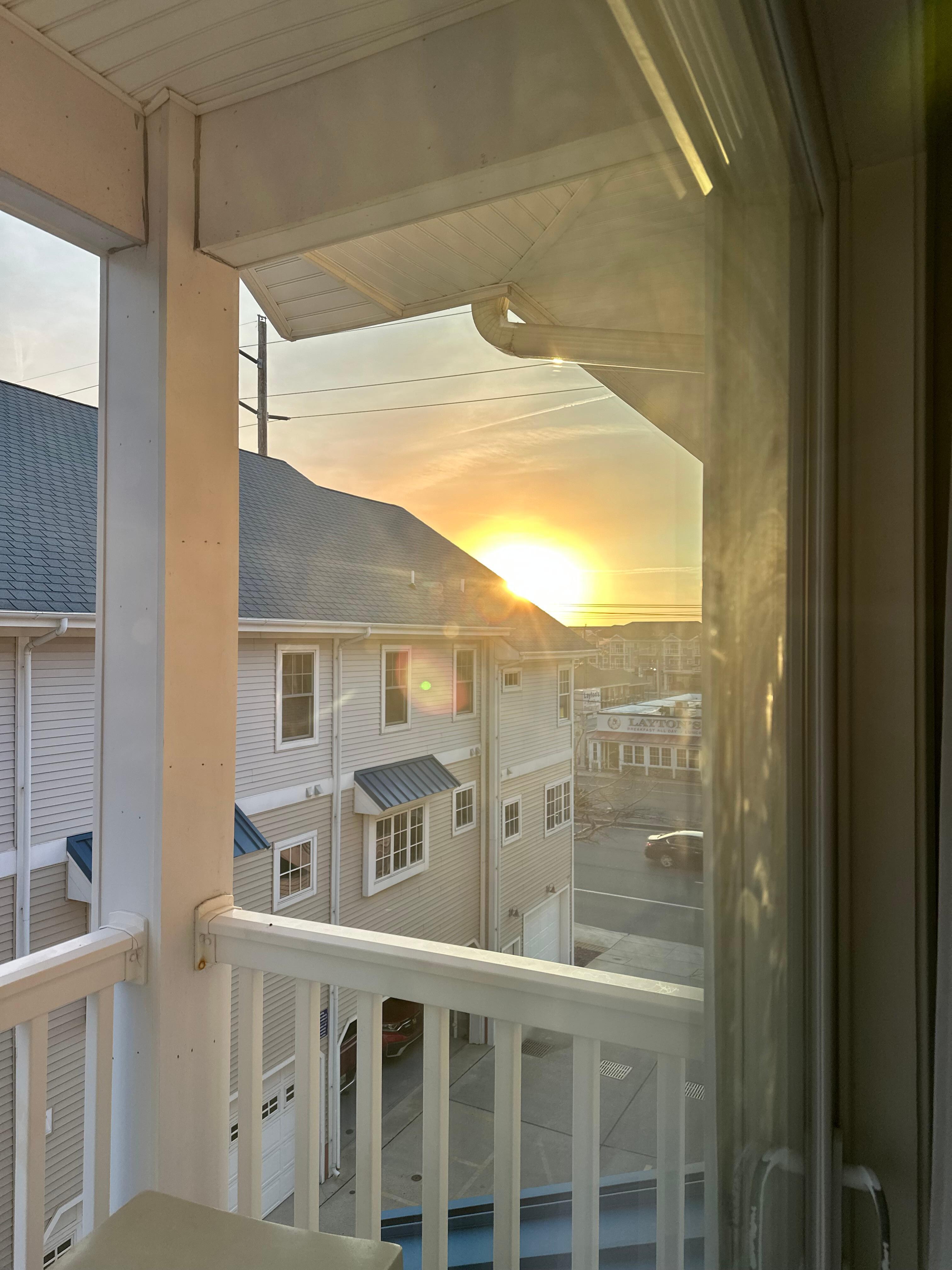 sunset view from primary bedroom