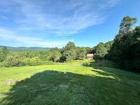 Looking out towards the horse barn and Camels Hump