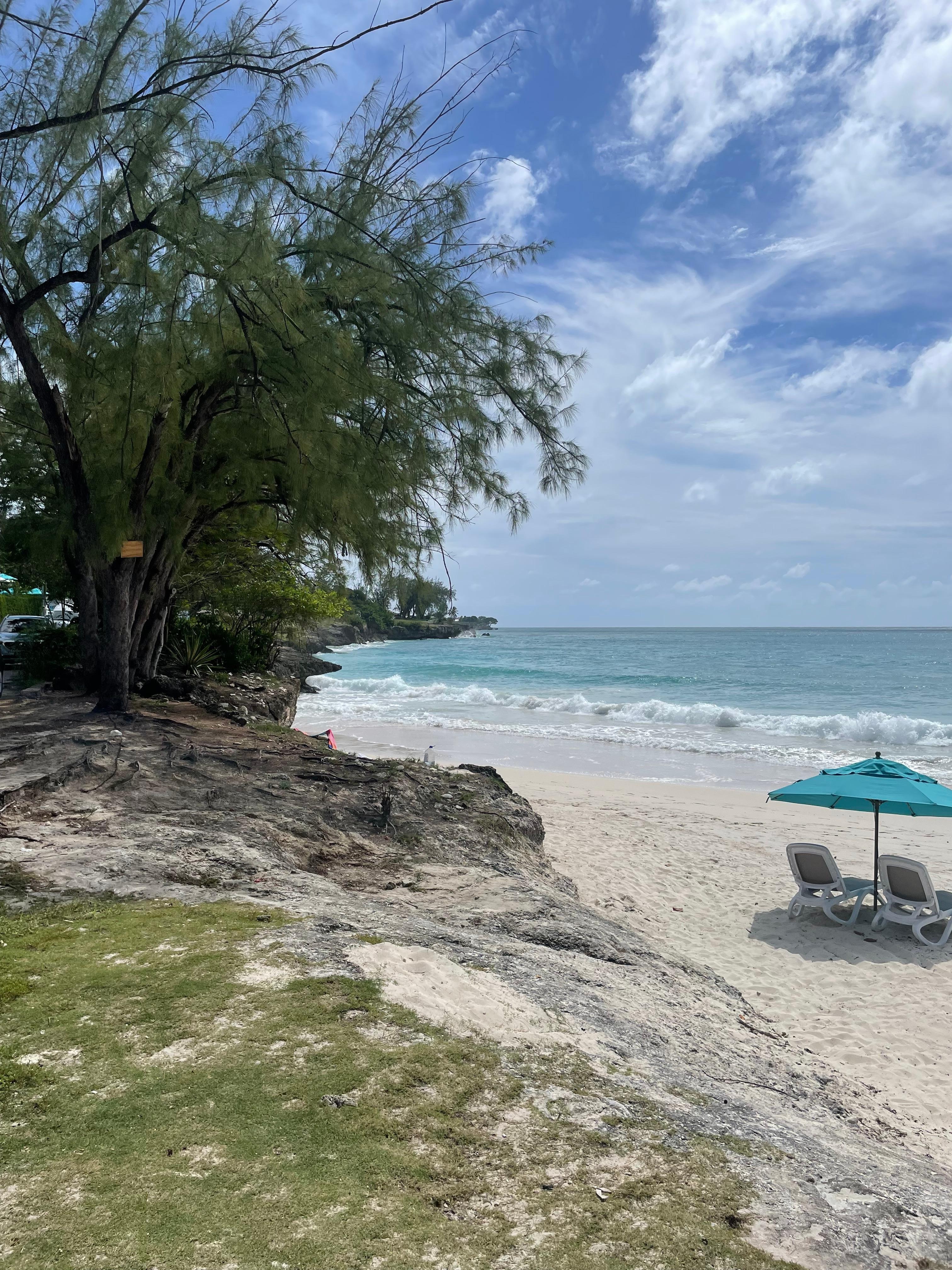 Enterprise beach. 20 minute stroll away.