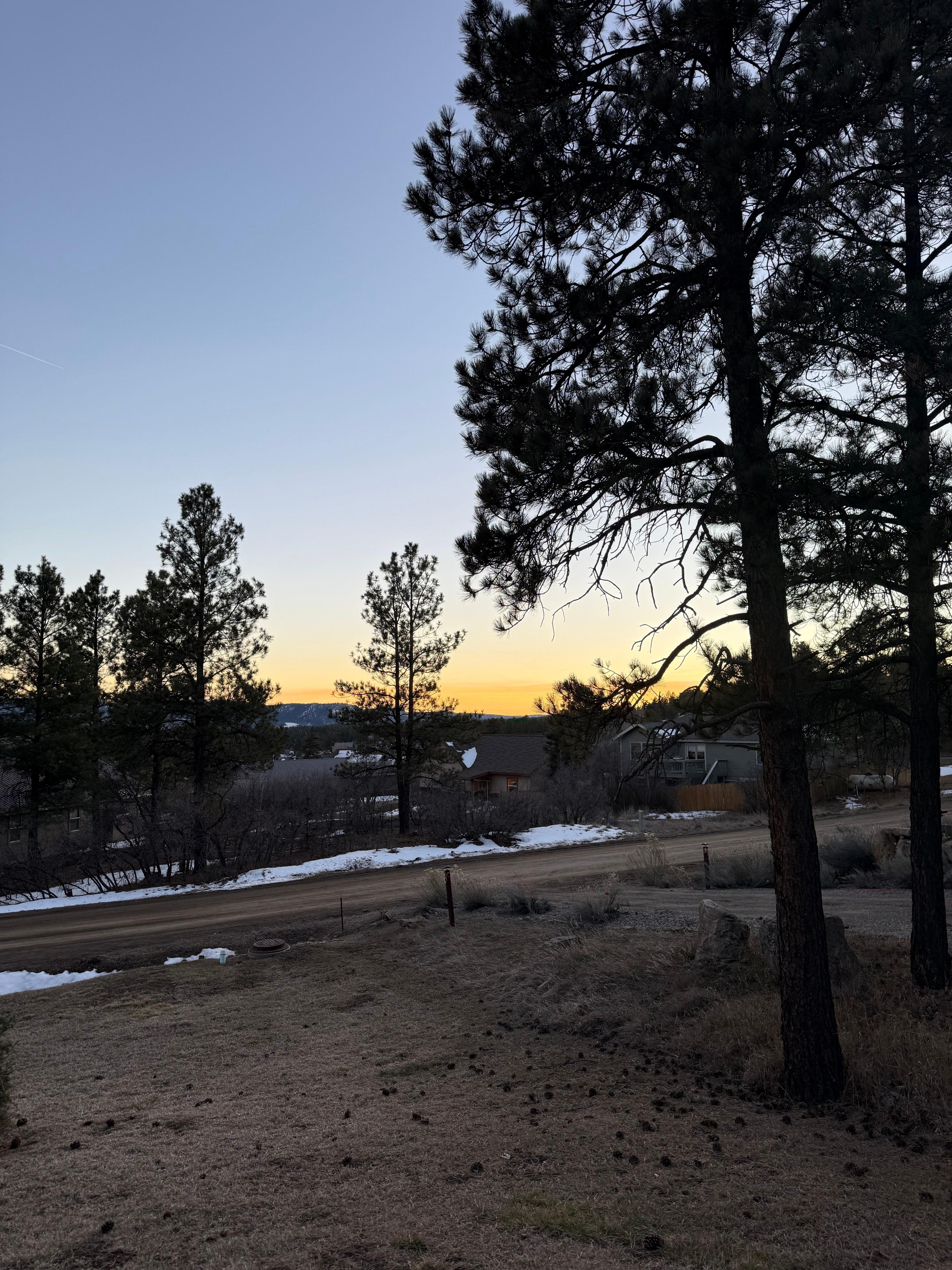 View out front window!