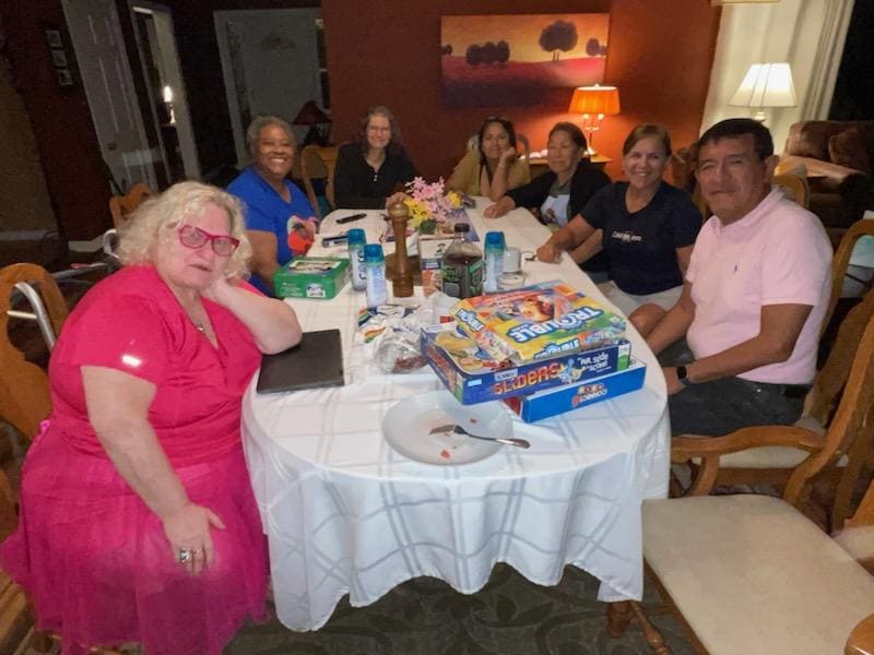 Board and staff are getting to know each other in a relaxed and comfortable atmosphere.