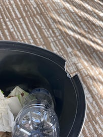 Waste basket broken