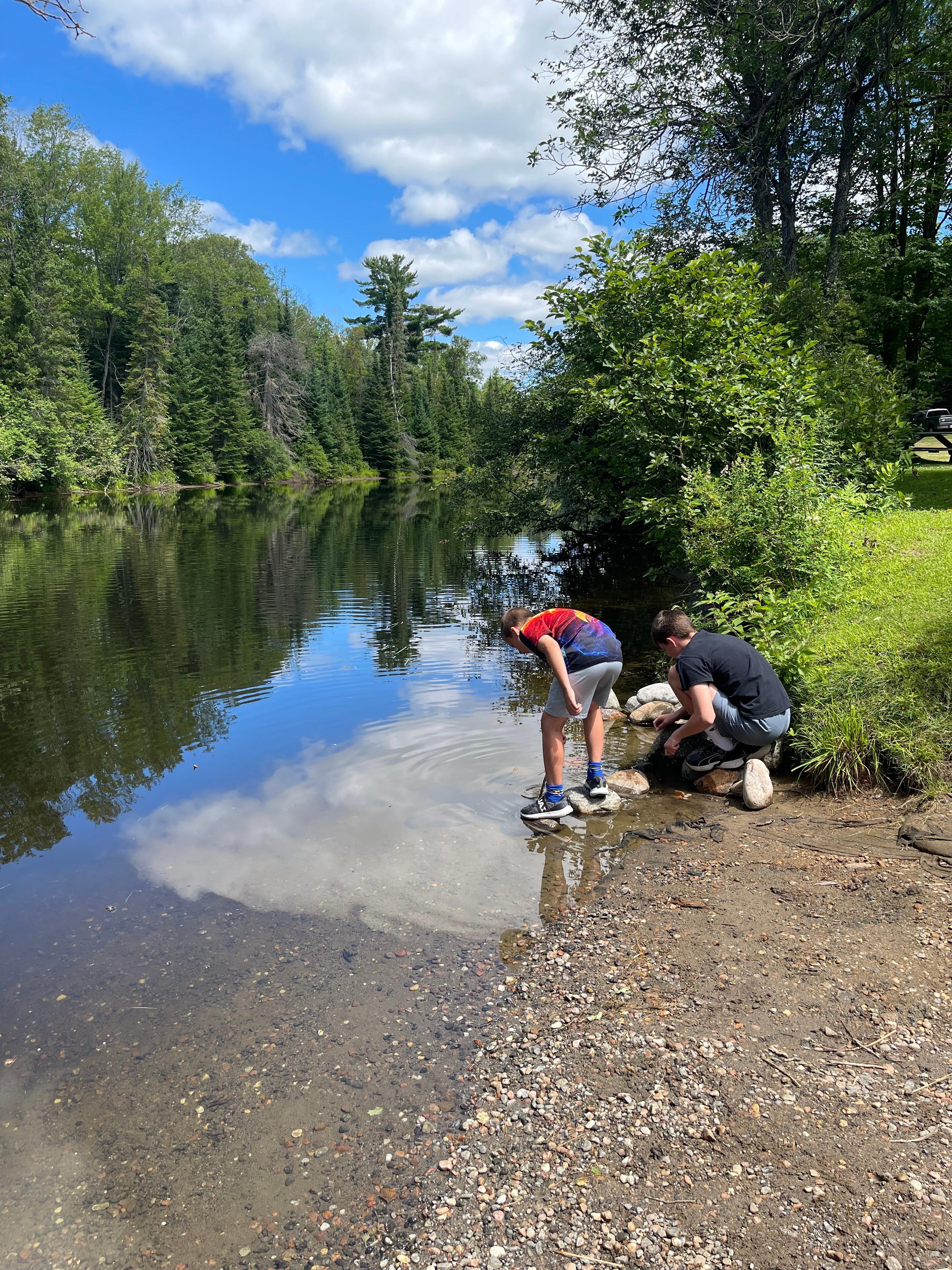 Looking for toads at Riverside Park