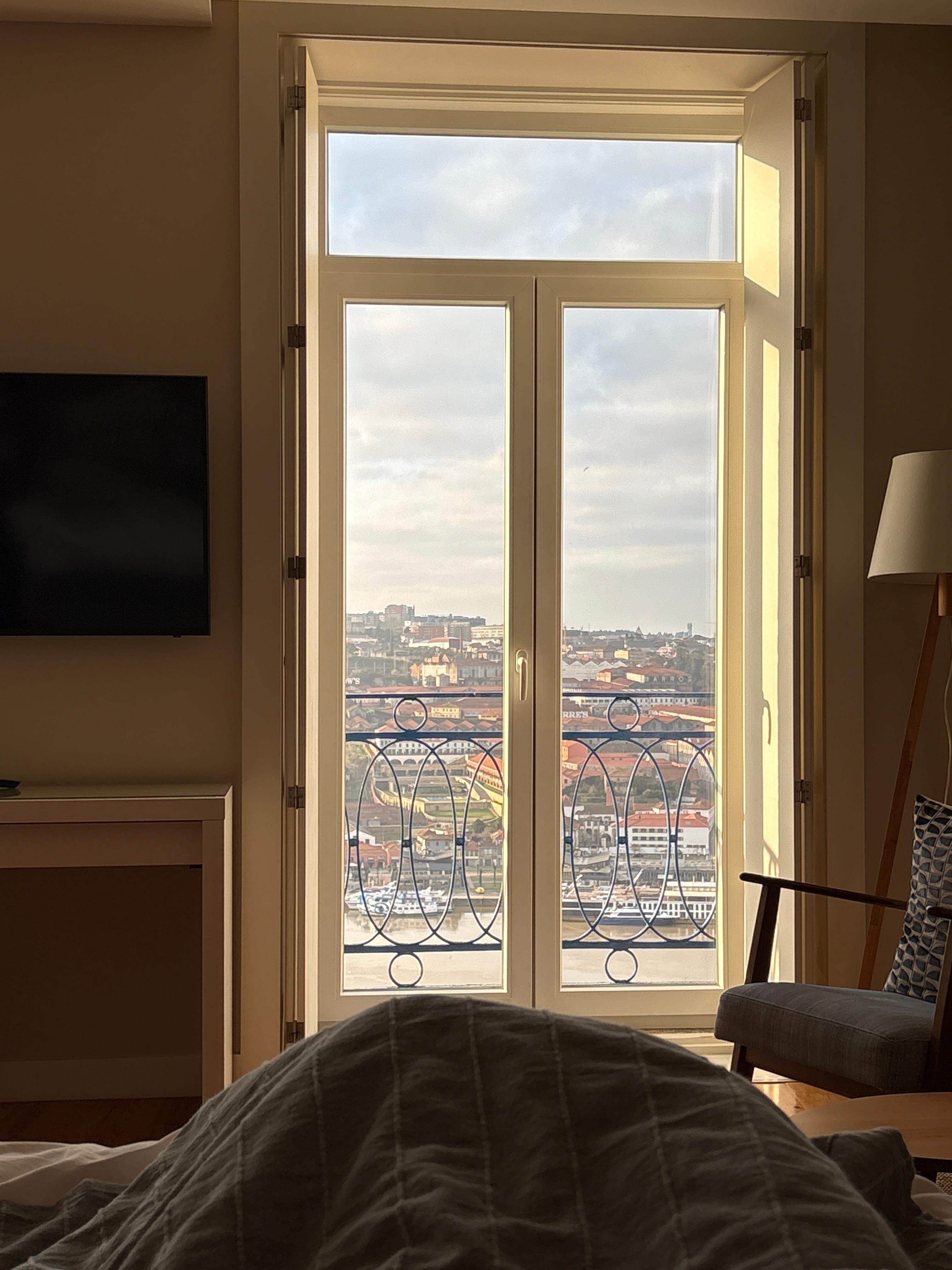 The view from the bed