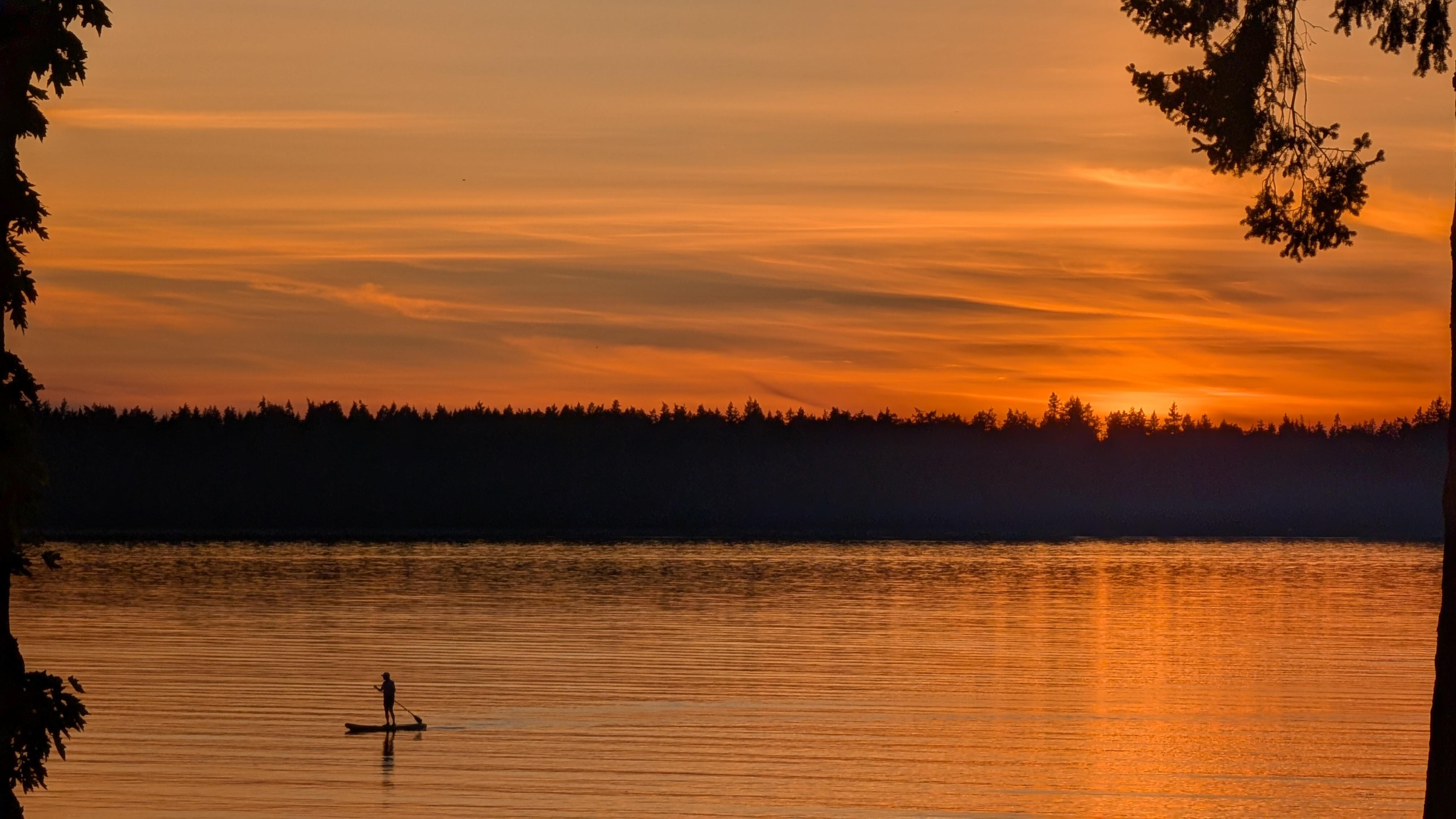 Peaceful evening on the water