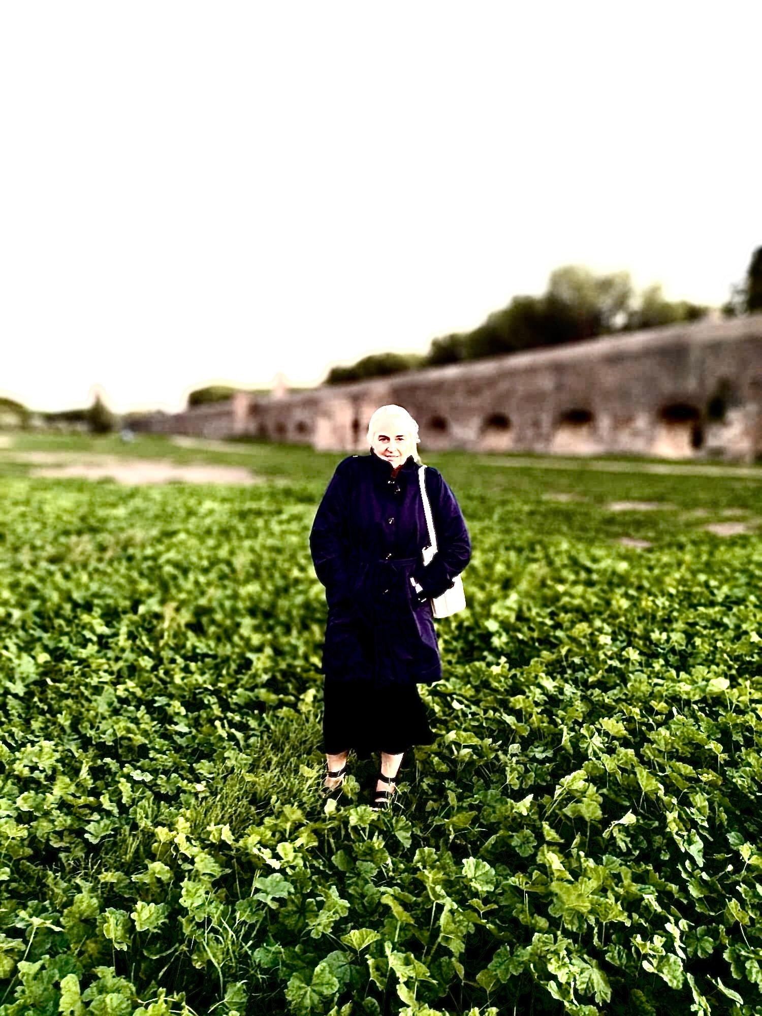 At the park with the beautiful scenery in Rome