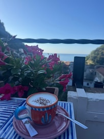 Cappuccino on Breakfast balcony