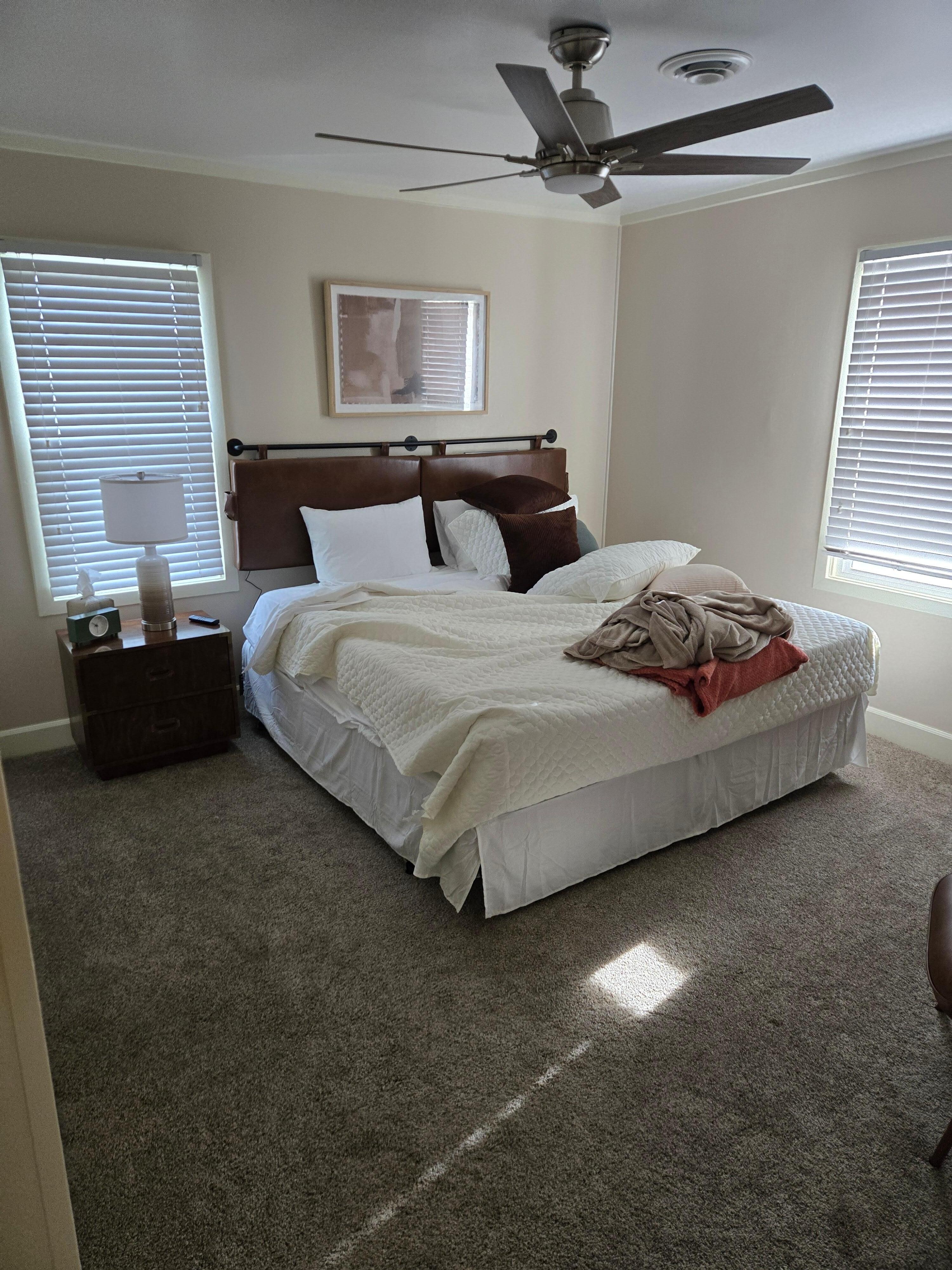 Lots of cozy blankets