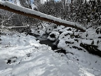 Snowy waterfall