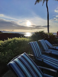 View from the pool deck at sunset.