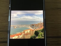Vue sur la ville de la terrasse du studio