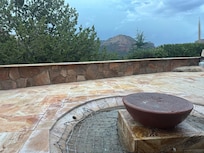 The fountains added to the environment,