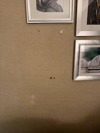 Picture fell off the wall at some point before we arrived with only patch left