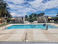Relaxing by the pool
