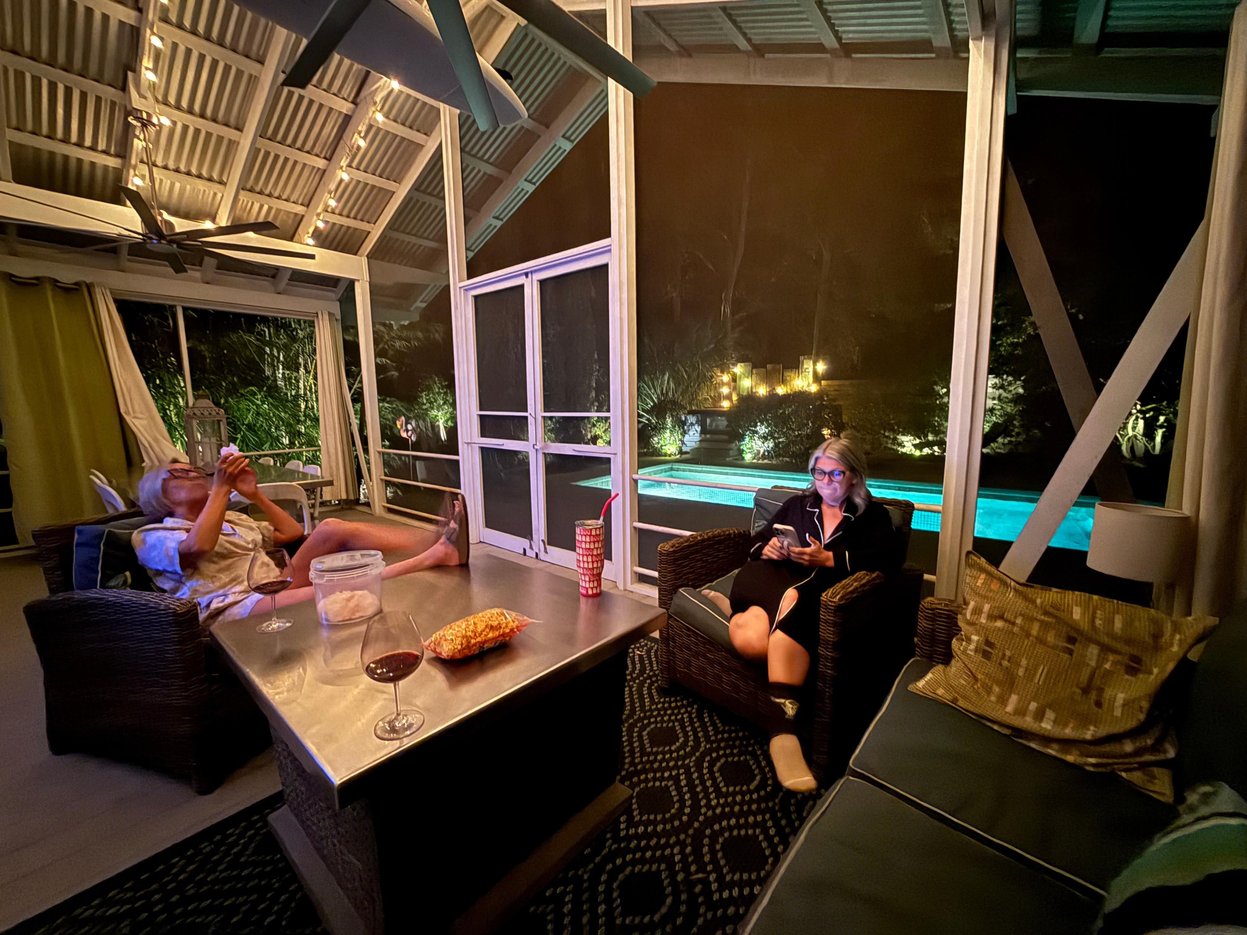 A nice evening after dinner at The Sycamore House