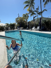 You’ve got your choice of pool or beach, which literally is few minutes away by foot.