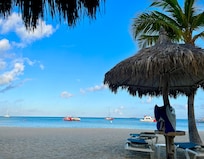 The morning view from our palapa on one of the days