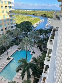 Daytime view from balcony.