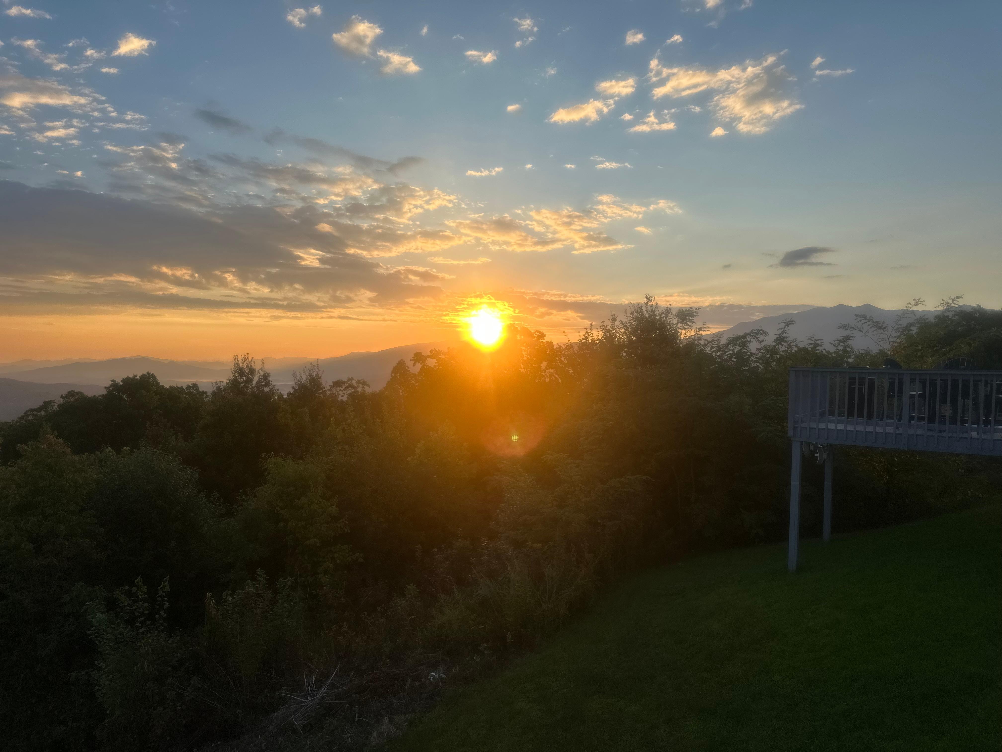 Sunrise from the back deck 
