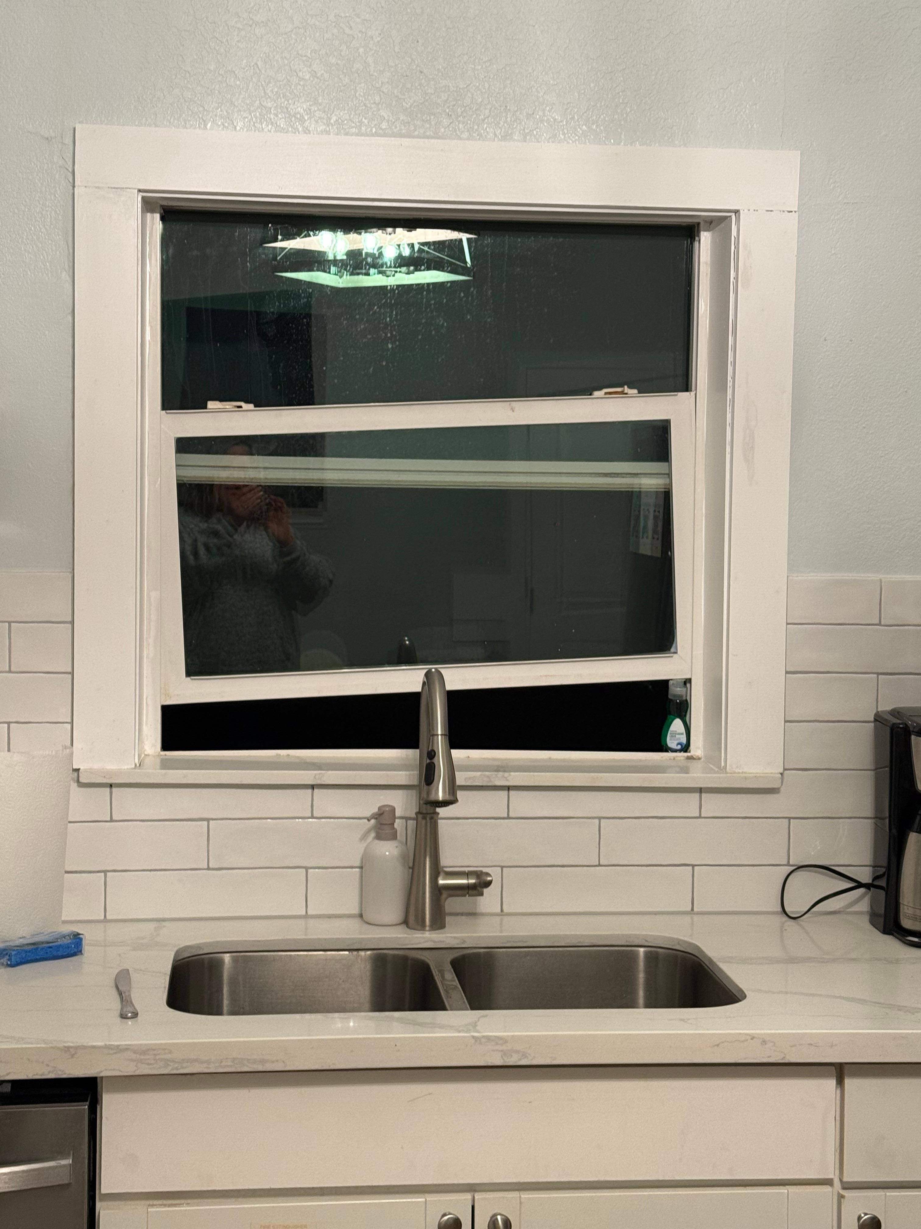 We had to prop the window open to help with the terrible odor in the house.