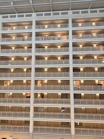 Interior view from one side of the building to the other.