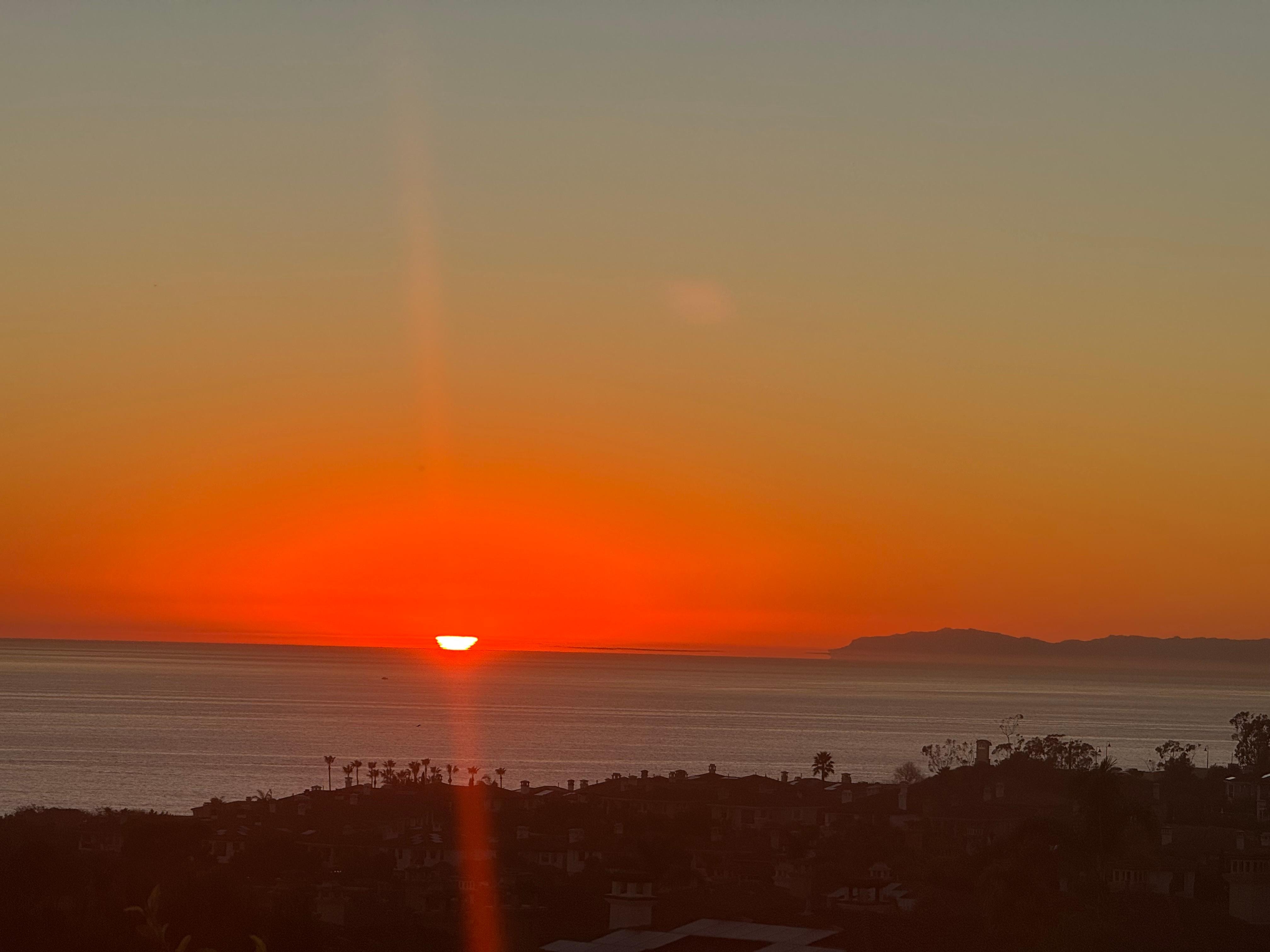 Sunset from the back patiio