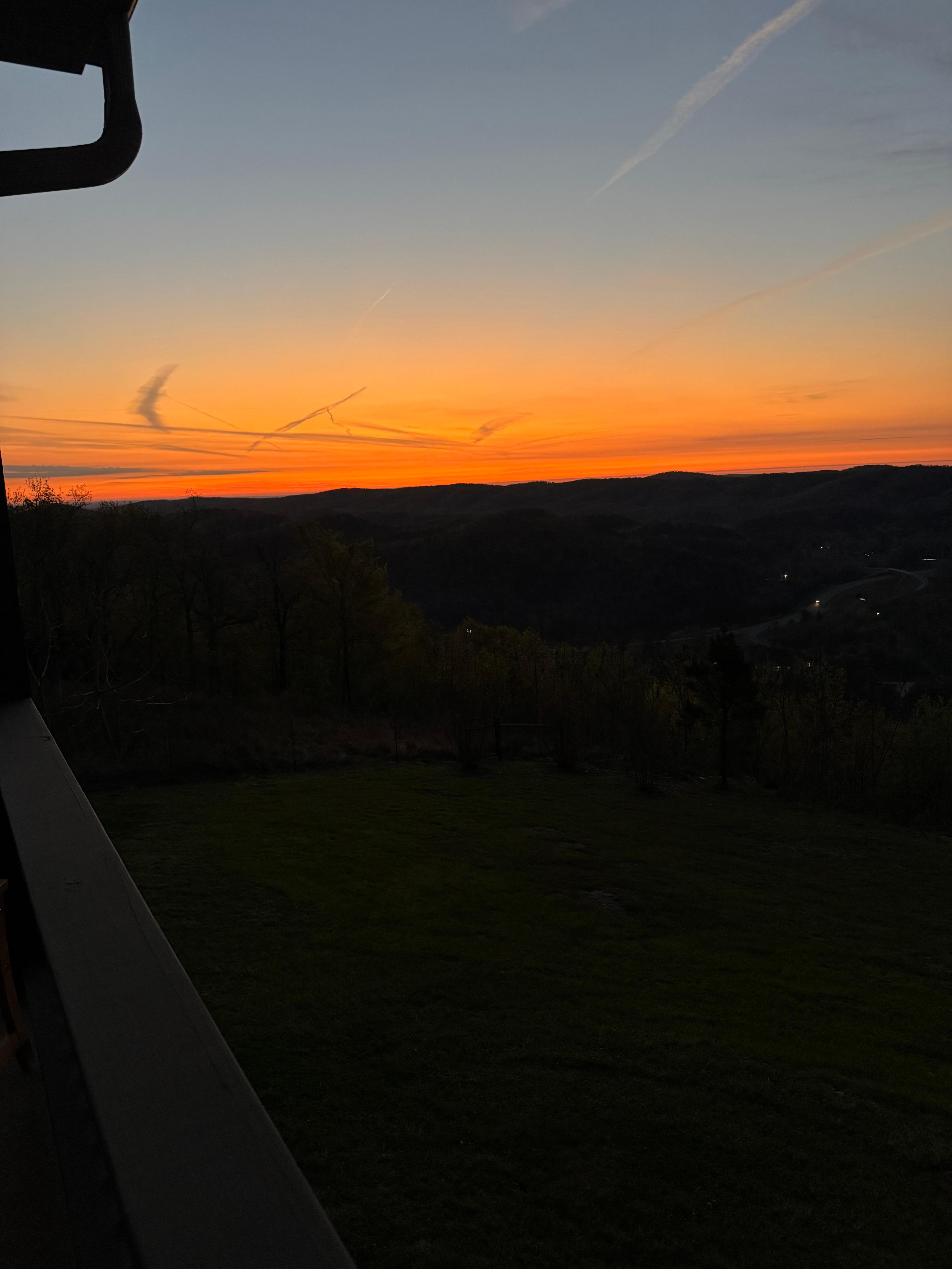 Beautiful sunrise outside the master suite