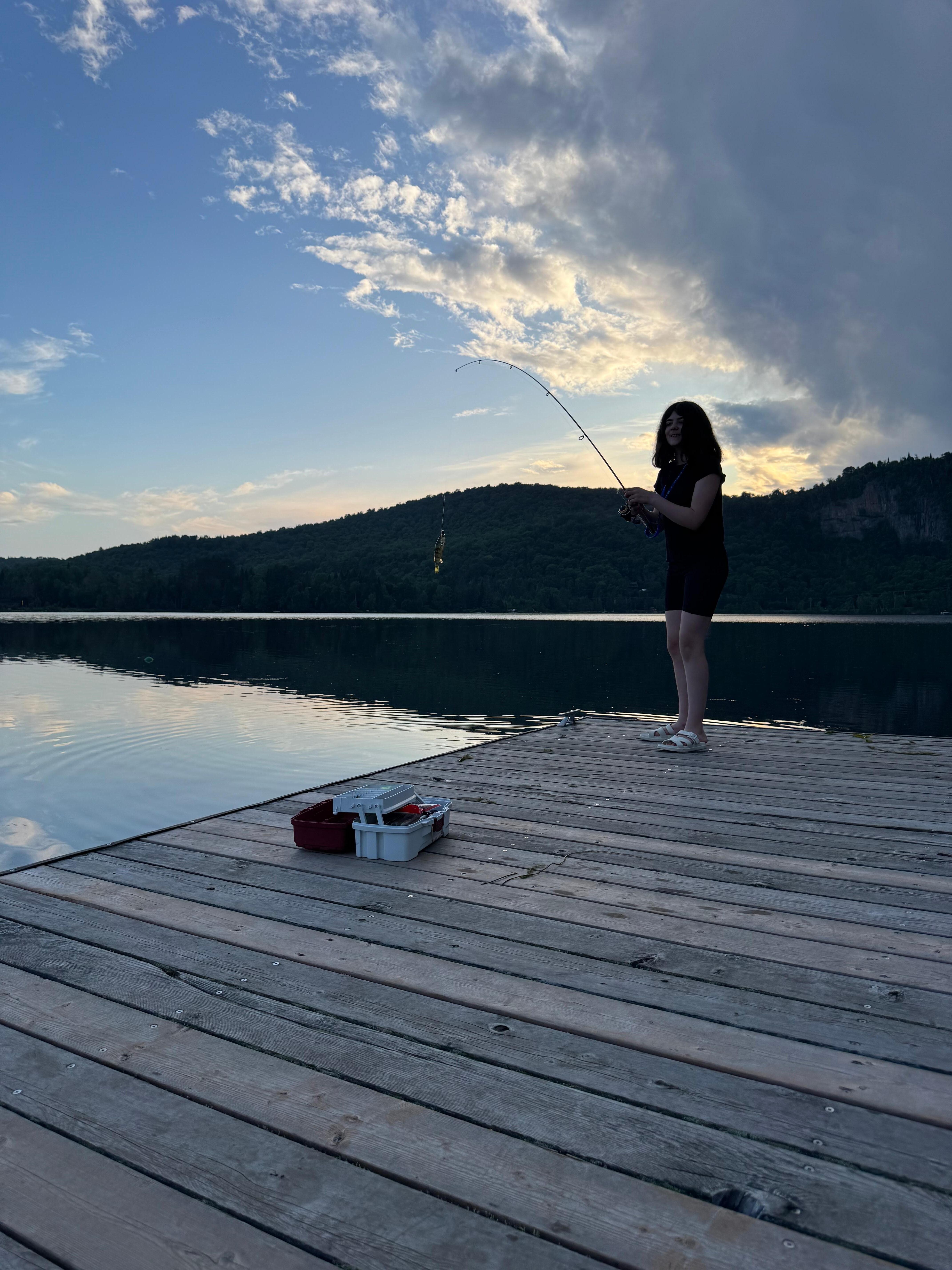 Fishing off the pier 