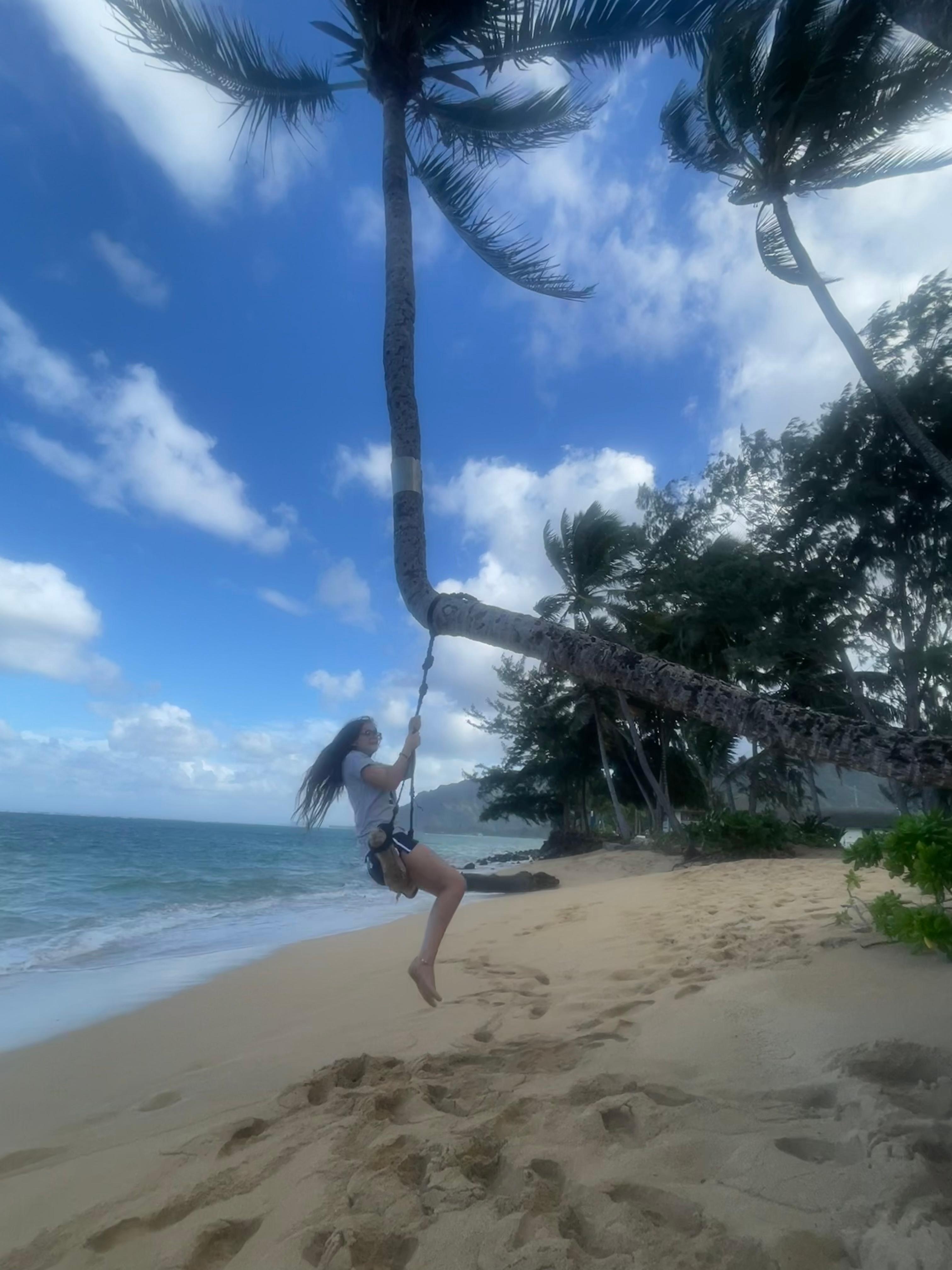 Found a swing down on the beach
