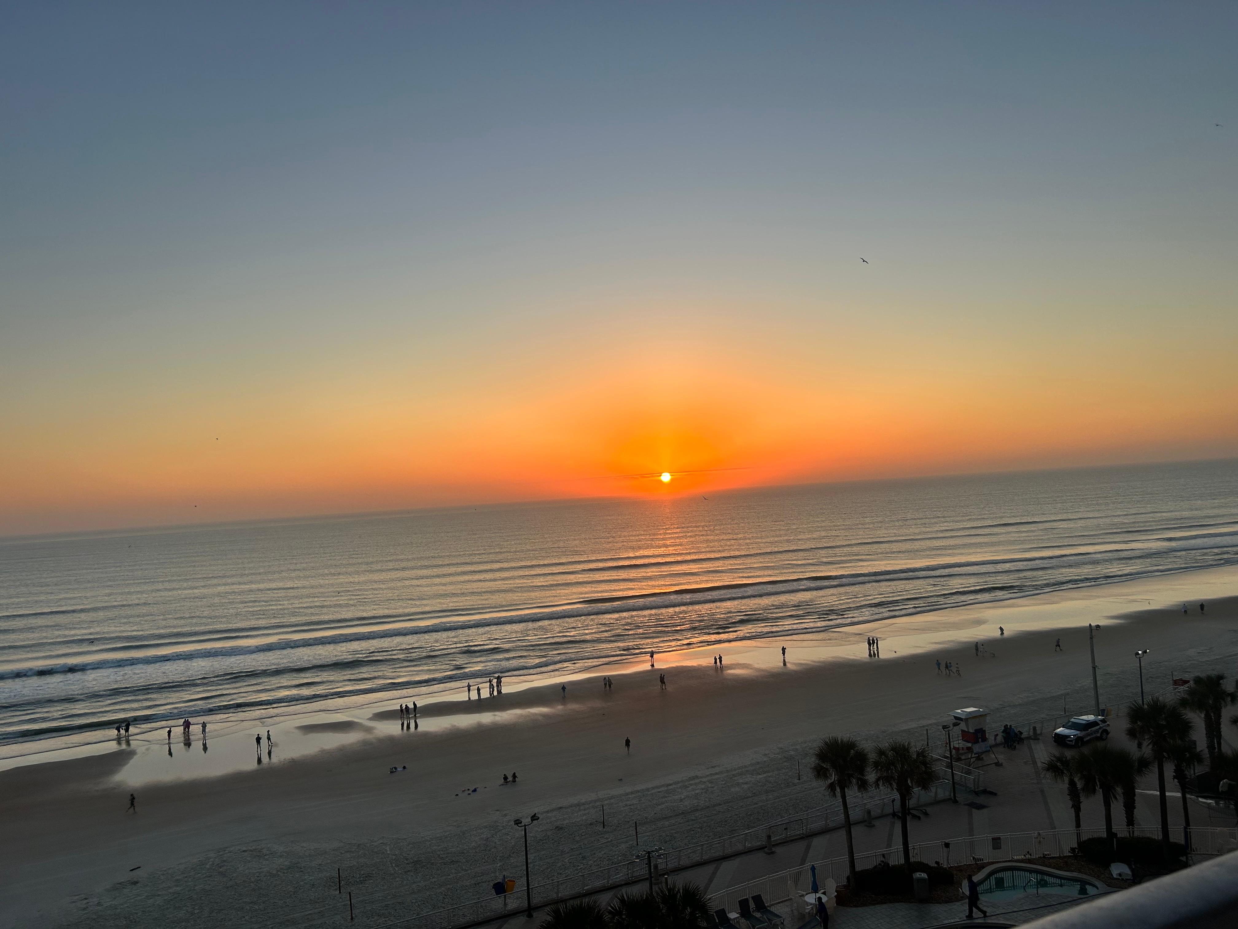 Beautiful sunrise from balcony