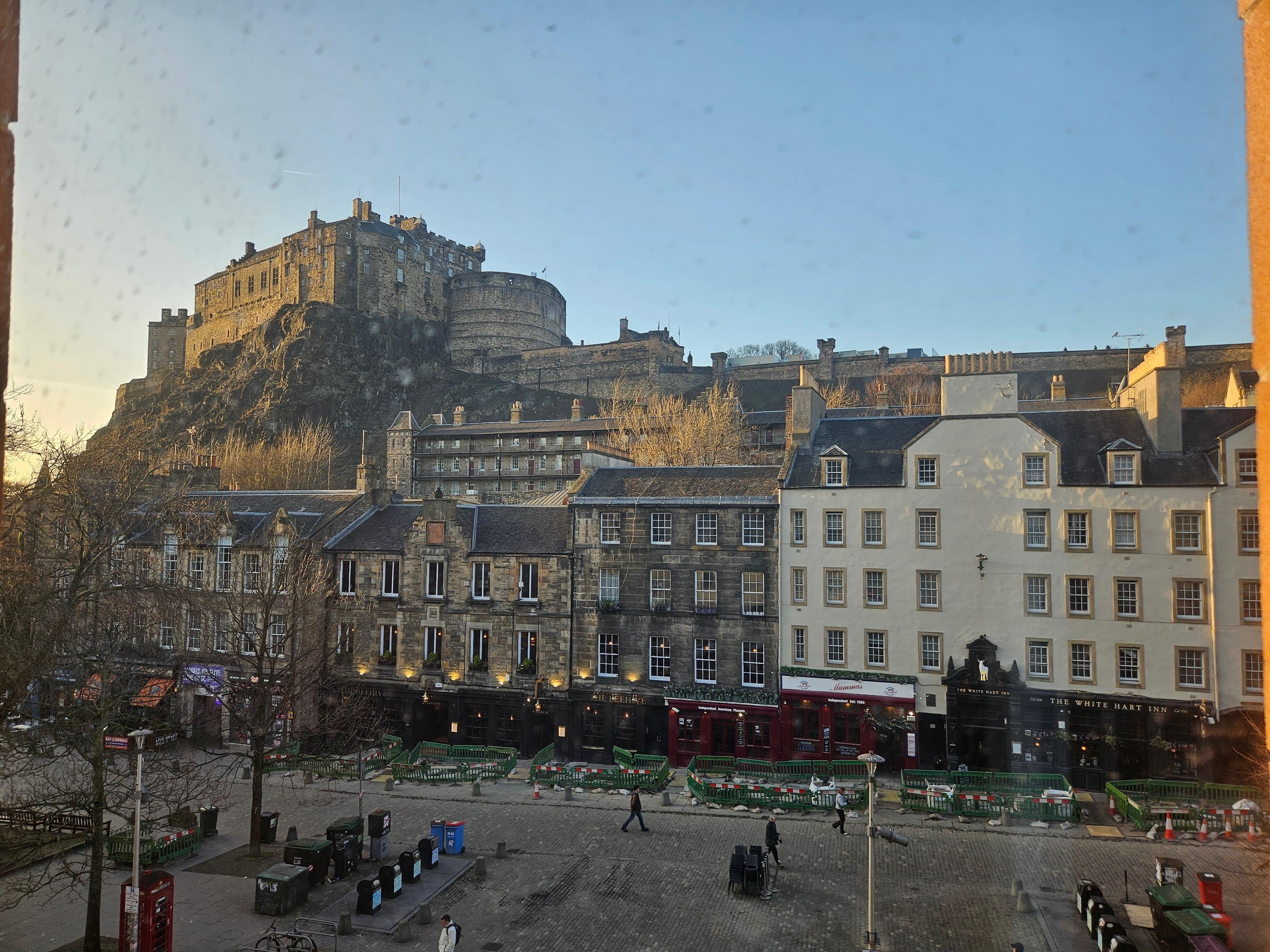 Out the window of our room. Nice being in eyesight of the Edinburgh Castle. 