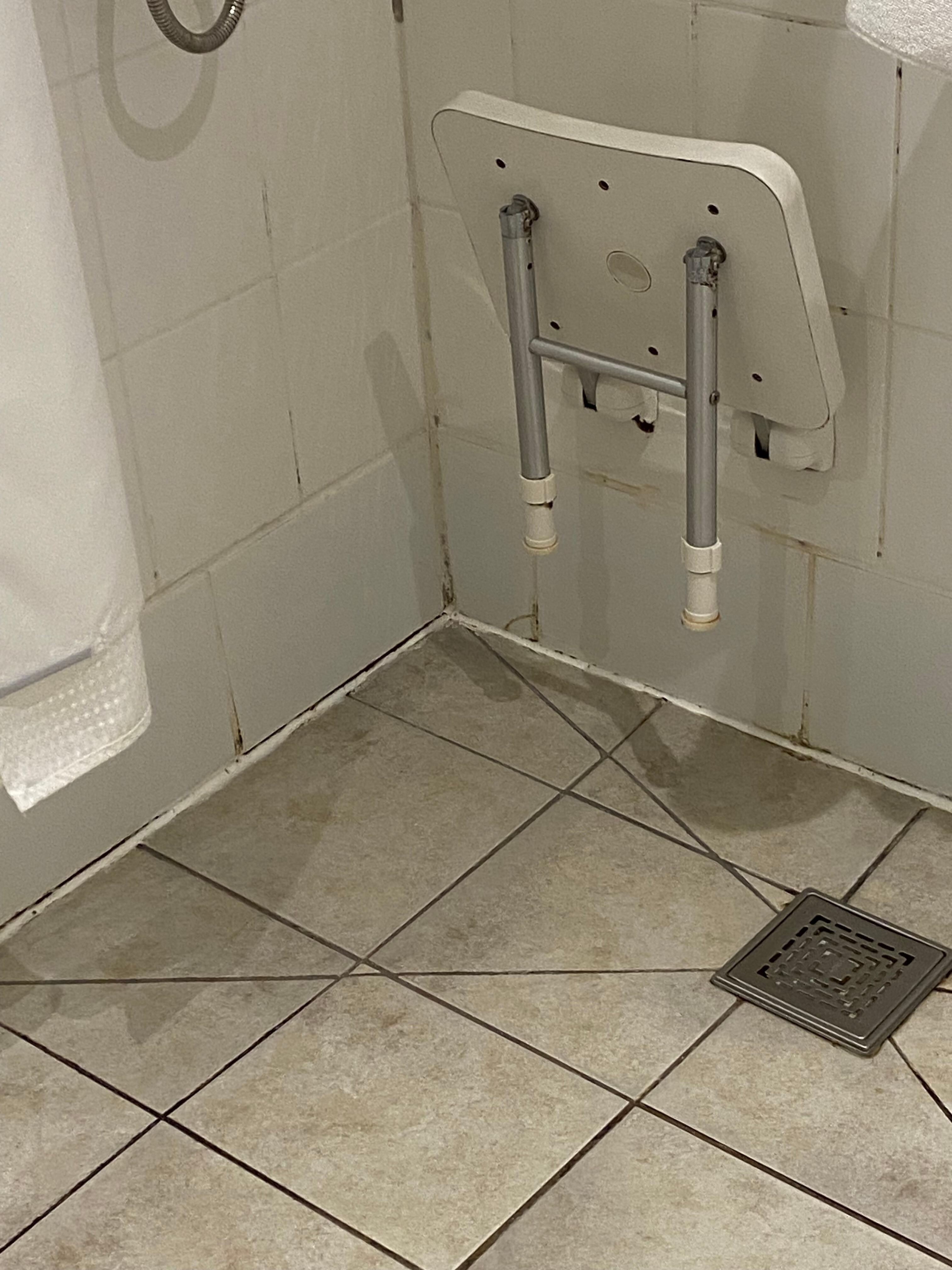 Broken tiles mould and fouled drain