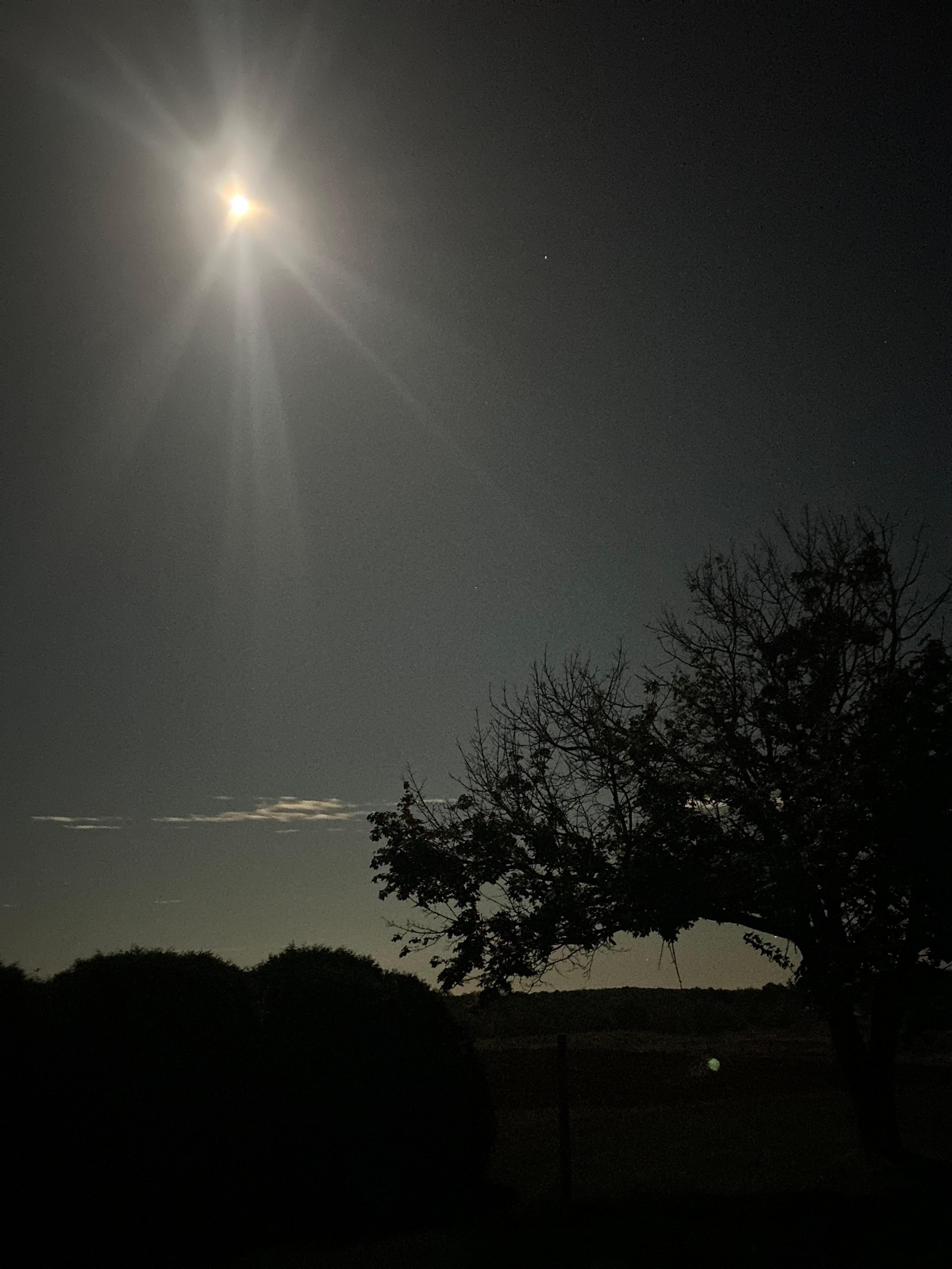 The full moon from the back deck was awesome!