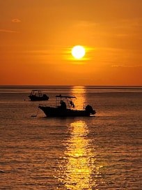 Sunset near the cruise ship port.