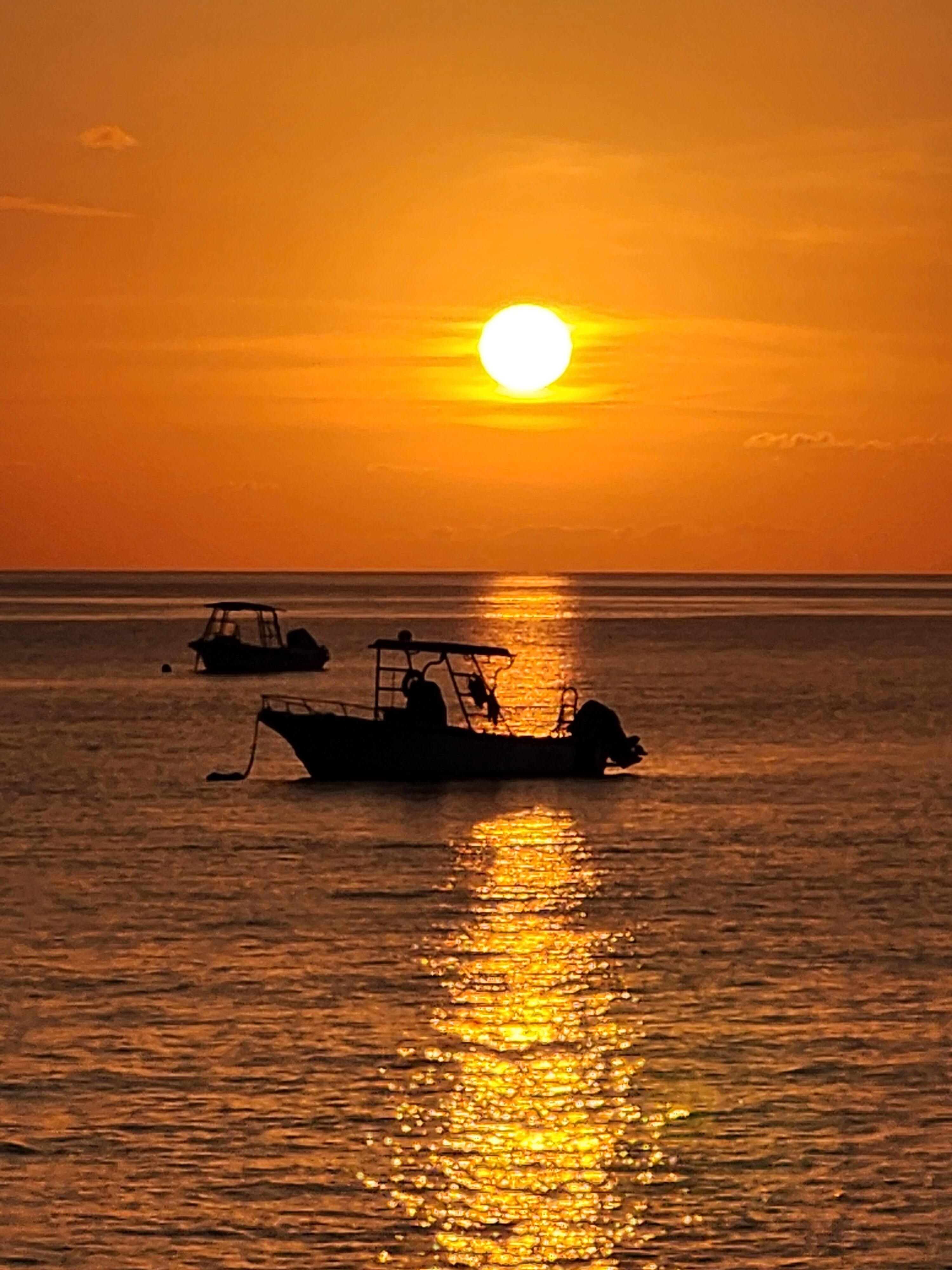 Sunset near the cruise ship port.