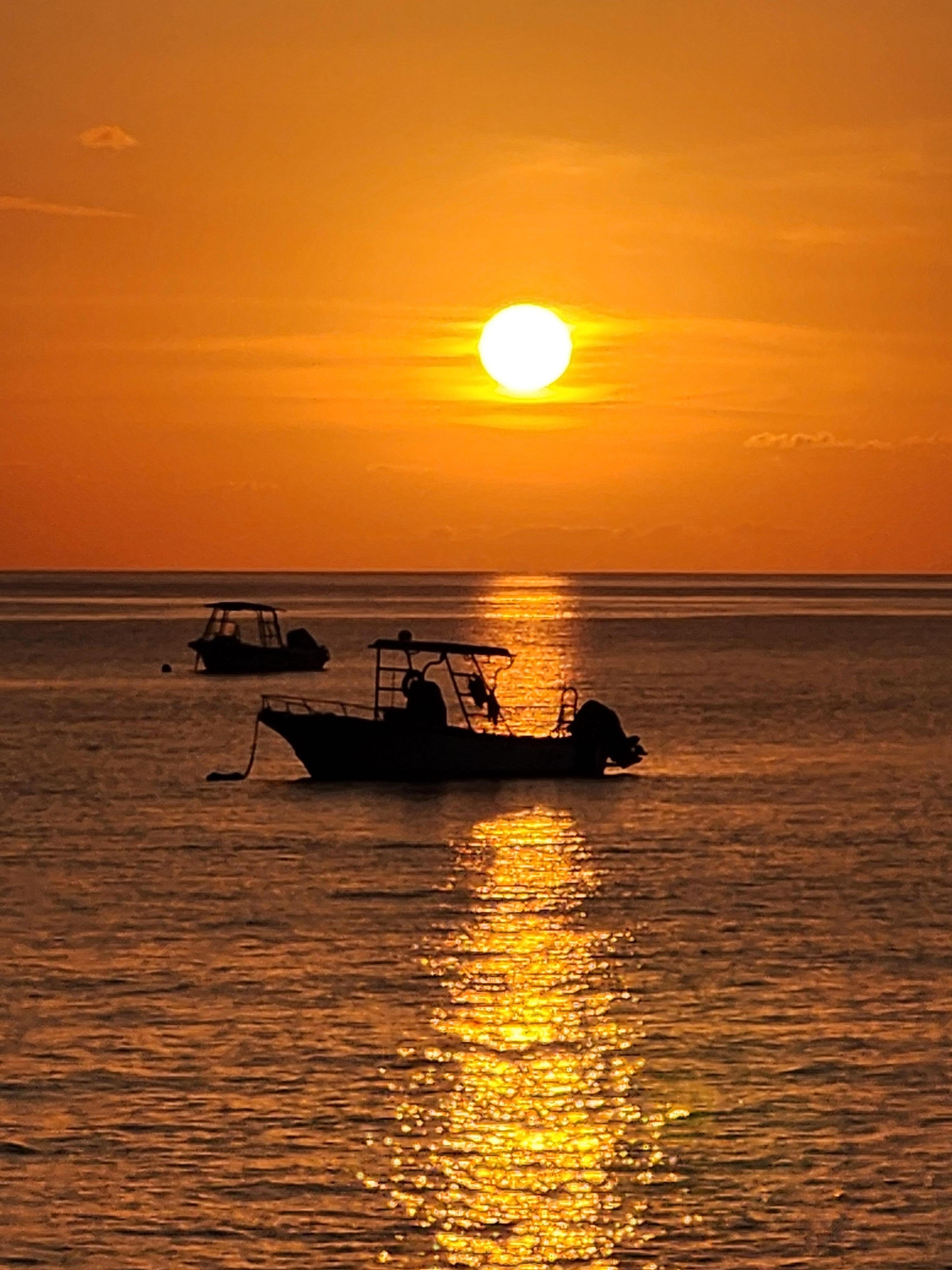 Sunset near the cruise ship port.