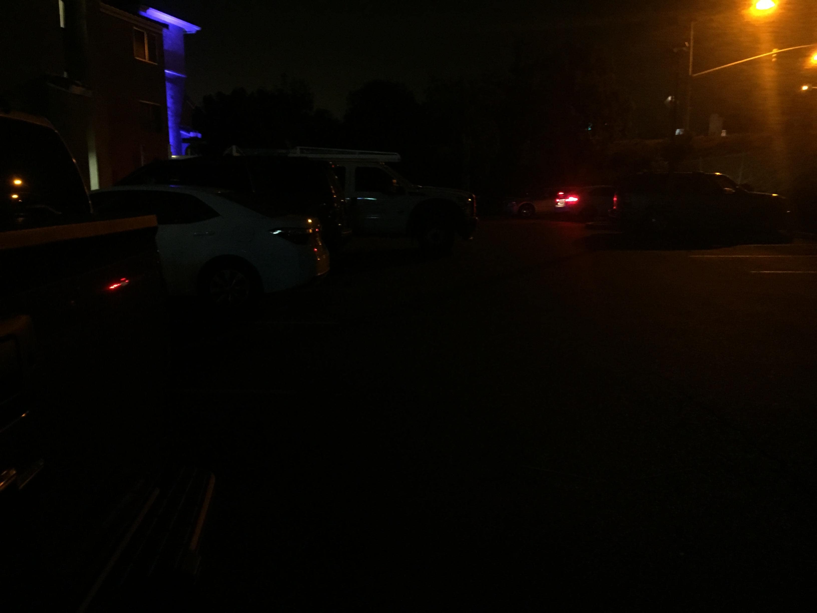 Parking lot at night