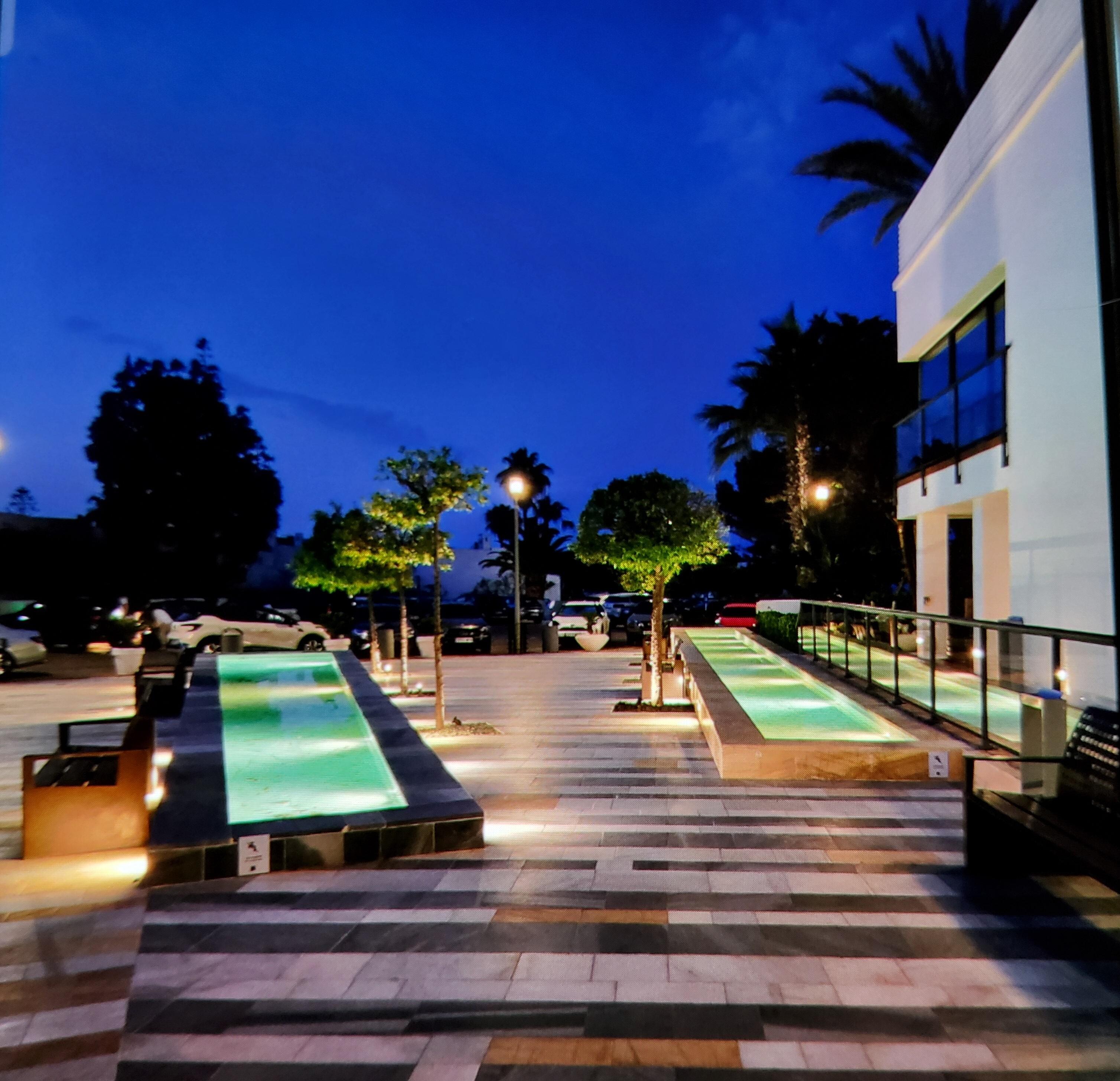 Entrance at dusk