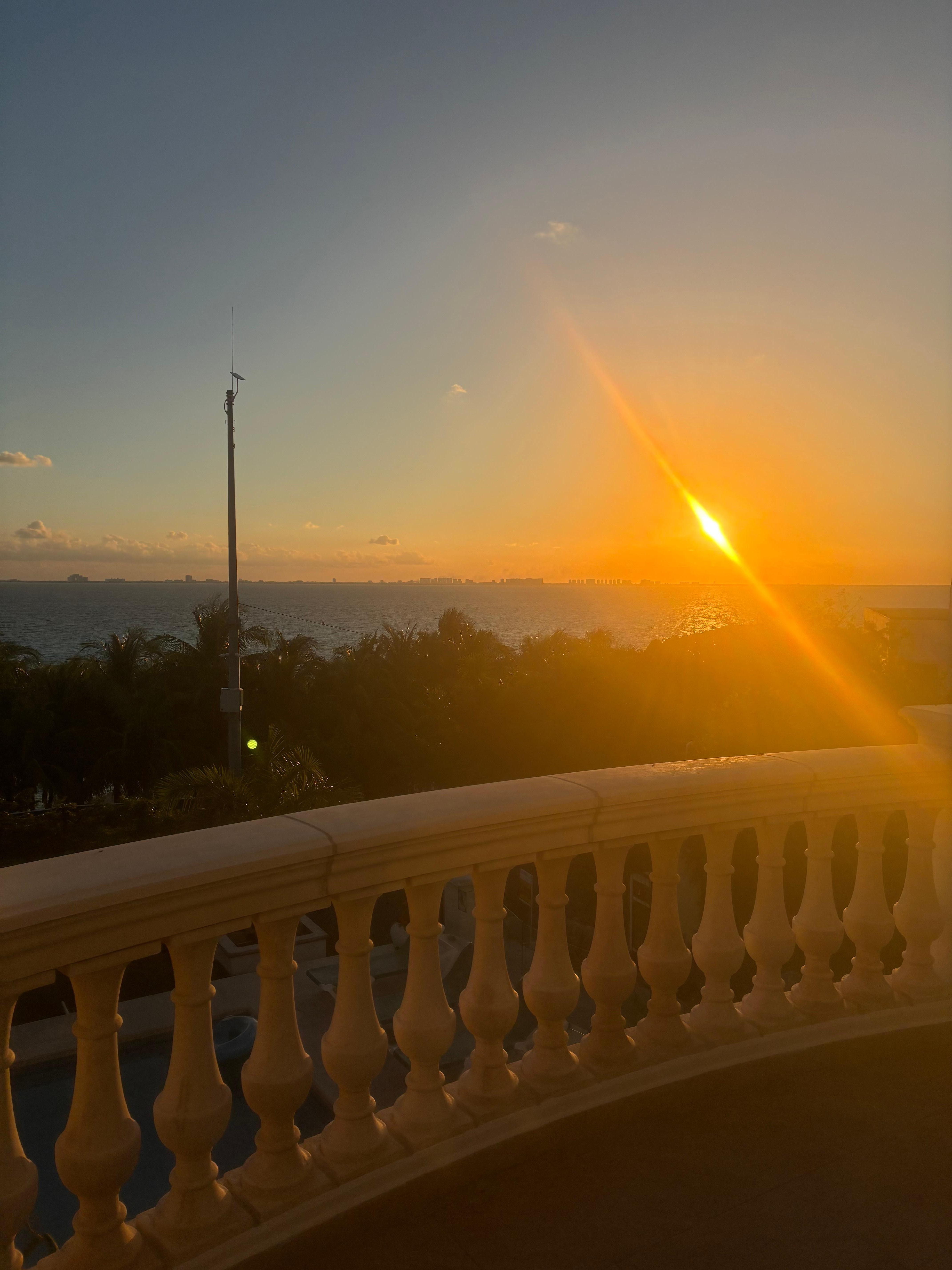 Sunset view from balcony