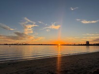 Sunset view from upstairs balcony