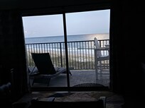 See the ocean from the living area.