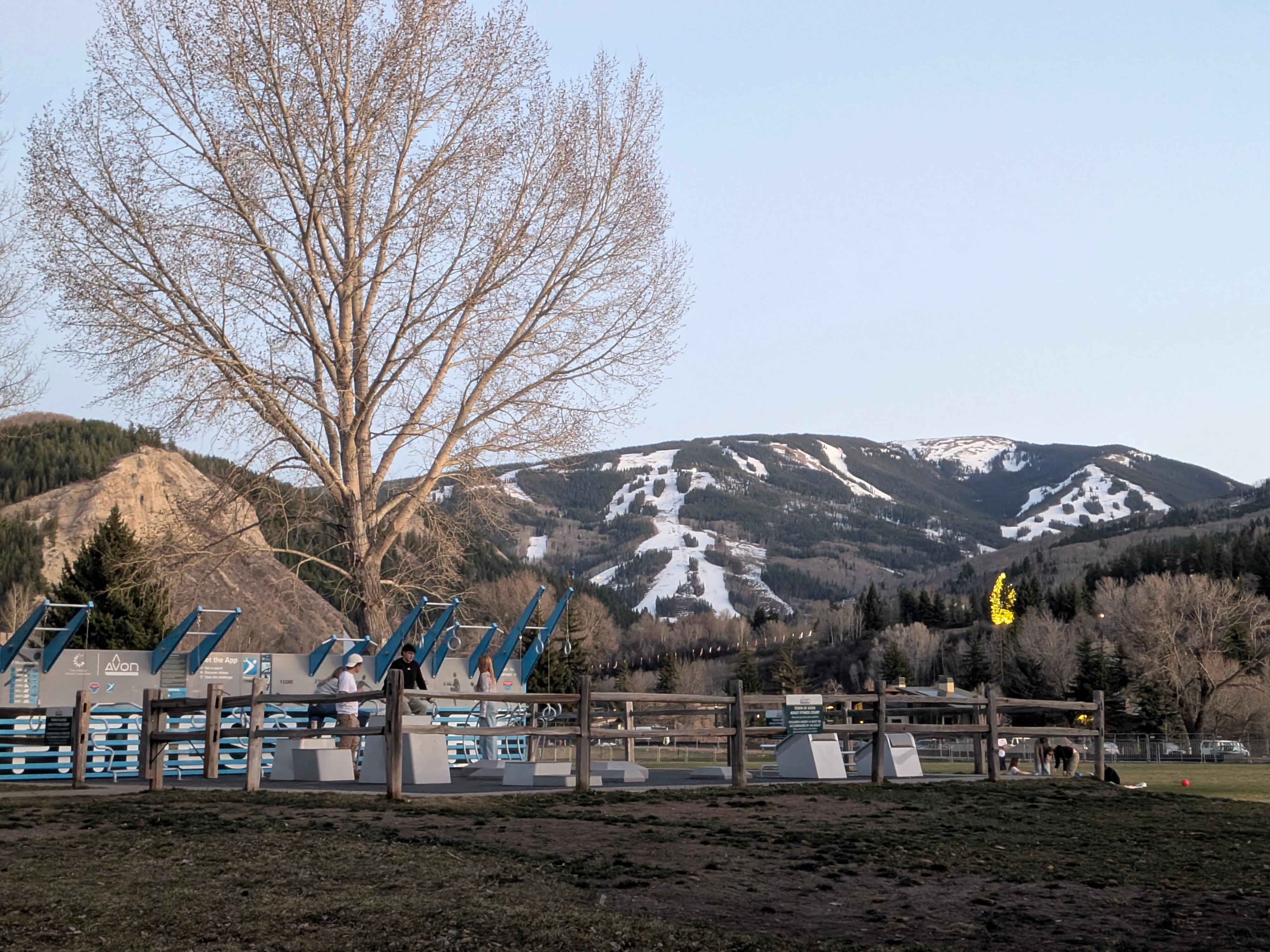 Not exactly park of the property but the outdoor gym just outside the door was super cool!