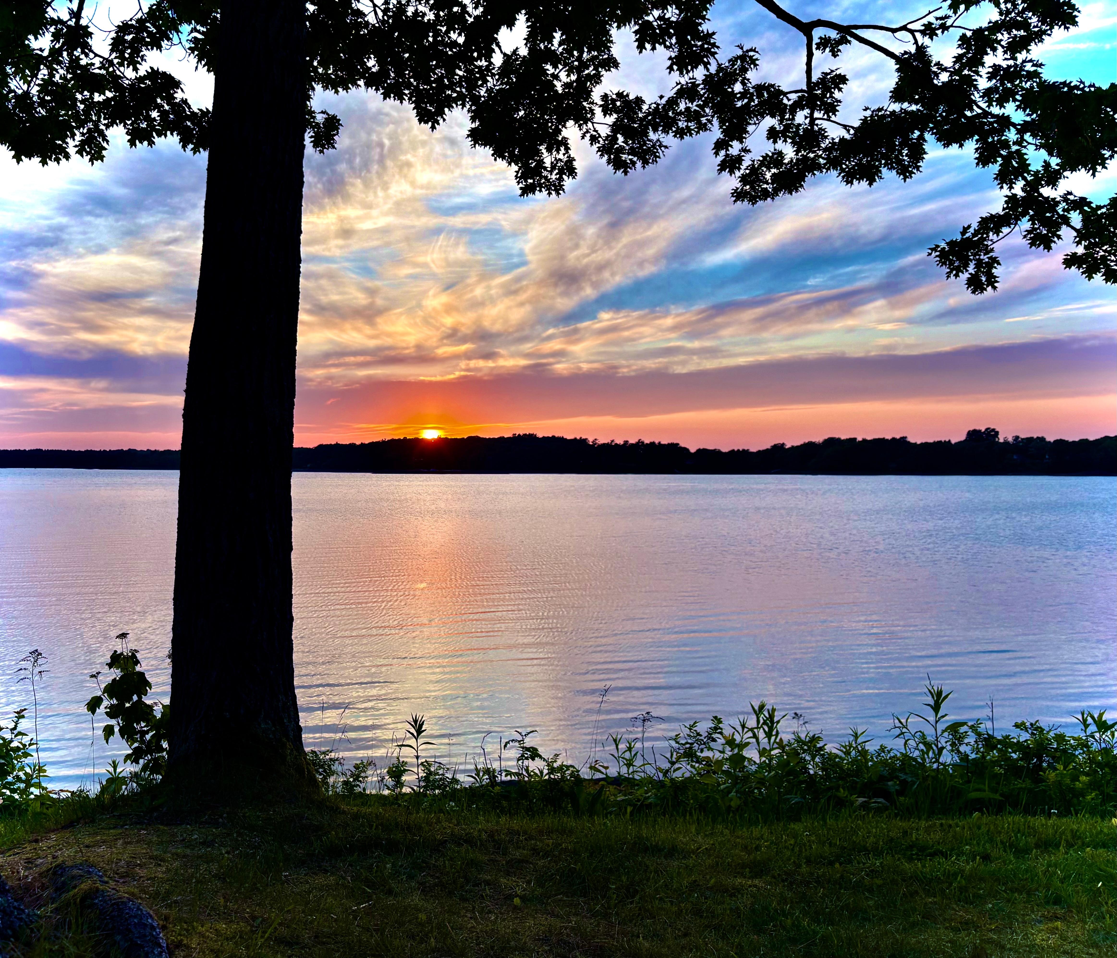 Sunset over the cove