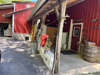 The back porch where you park