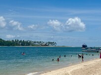 Praia de rio em frente a pousada