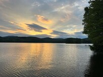 Sunset on our last evening - taken from the private dock.